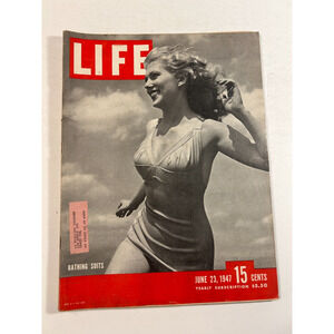 LIFE Magazine June 23 1947 Bathing Suits Vintage Joan Crawford Fashion Swimsuits